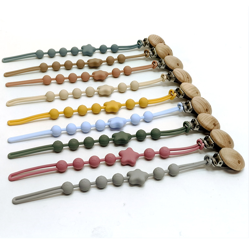String Tension Clip - ห่วงโซ่ซิลิโคนสำหรับเด็กเล็ก1/2นิ้วทำจากซิลิโคนกันตกของเล่นมีสายห้อยกันการไม้จิ้มฟันหลุดเชือกกันหายคลิปหนีบจุกนมหลอกเด็กทารก