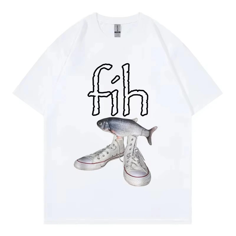 เสื้อยืดลายกราฟิกลายปลาสุดฮา ส - Badminton Meme บทวิจารณ์และราคา