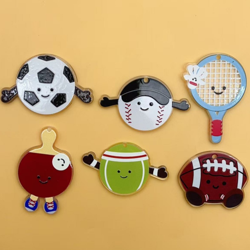จี้อะคริลิกรูปอุปกรณ์กีฬา 10 ช - Badminton Date บทวิจารณ์และราคา