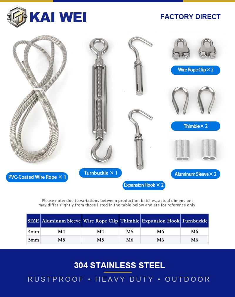 ชุดเชือกลวดสแตนเลส 304 เคลือบ  - String Tension Clip บทวิจารณ์และราคา