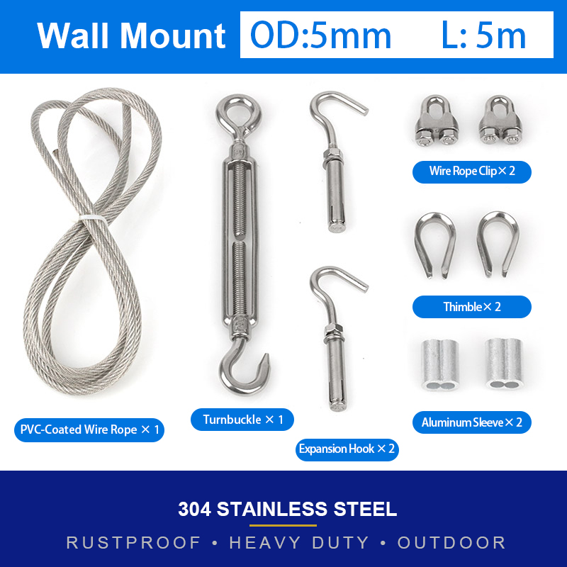 ชุดเชือกลวดสแตนเลส 304 เคลือบ  - String Tension Clip บทวิจารณ์และราคา
